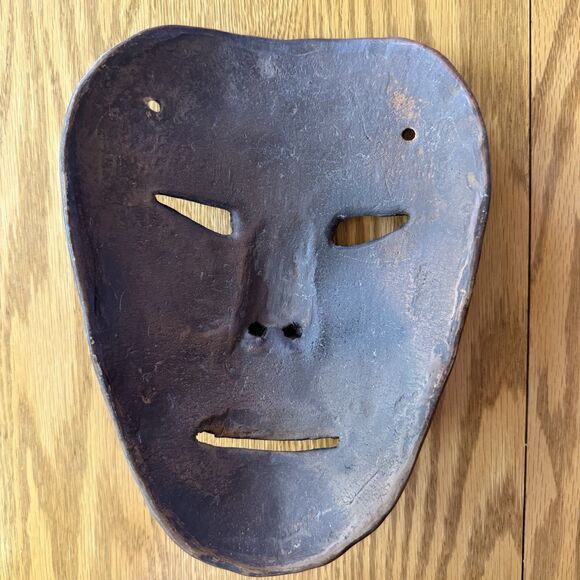 Handmade Ceramic Tribal Mask Wall Art Sculpture Vintage Boho Decor Bohemian - Picture 2 of 9